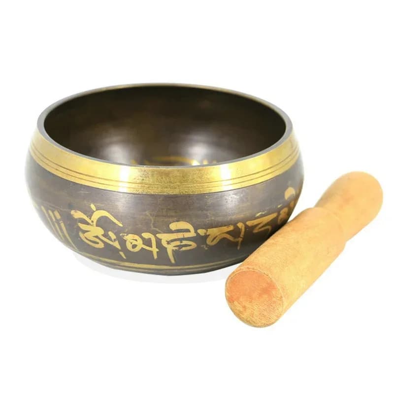 Tibetan Singing Bowl Buddhism Meditation Bell Hand Hammered Buddhist Brass Bowl