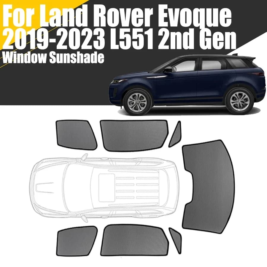 Custom Magnetic Car Window Sunshade For Land Rover Range Rover Evoque L551 2019-2023 Curtain Mesh Front Windshield Frame Curtain