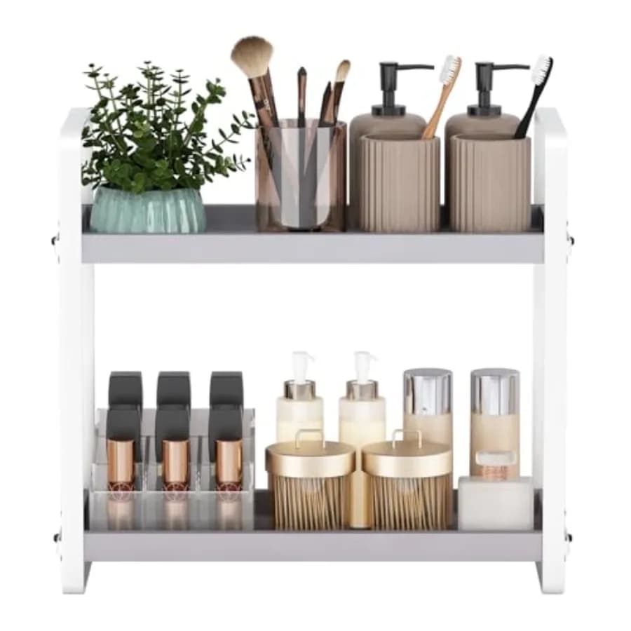 Organizzatore da Bagno per Piano di Lavoro, Scaffale e Contenitore per Cosmetici