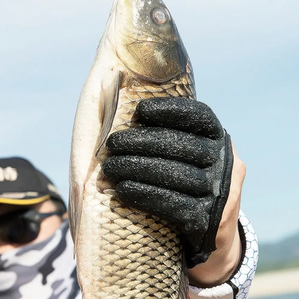 Guanti per la cattura del pesce guanti da pesca antiscivolo guanti per dita pieni in lattice per afferrare i pesci accessori per la pesca guanto resistente al taglio del lavoro