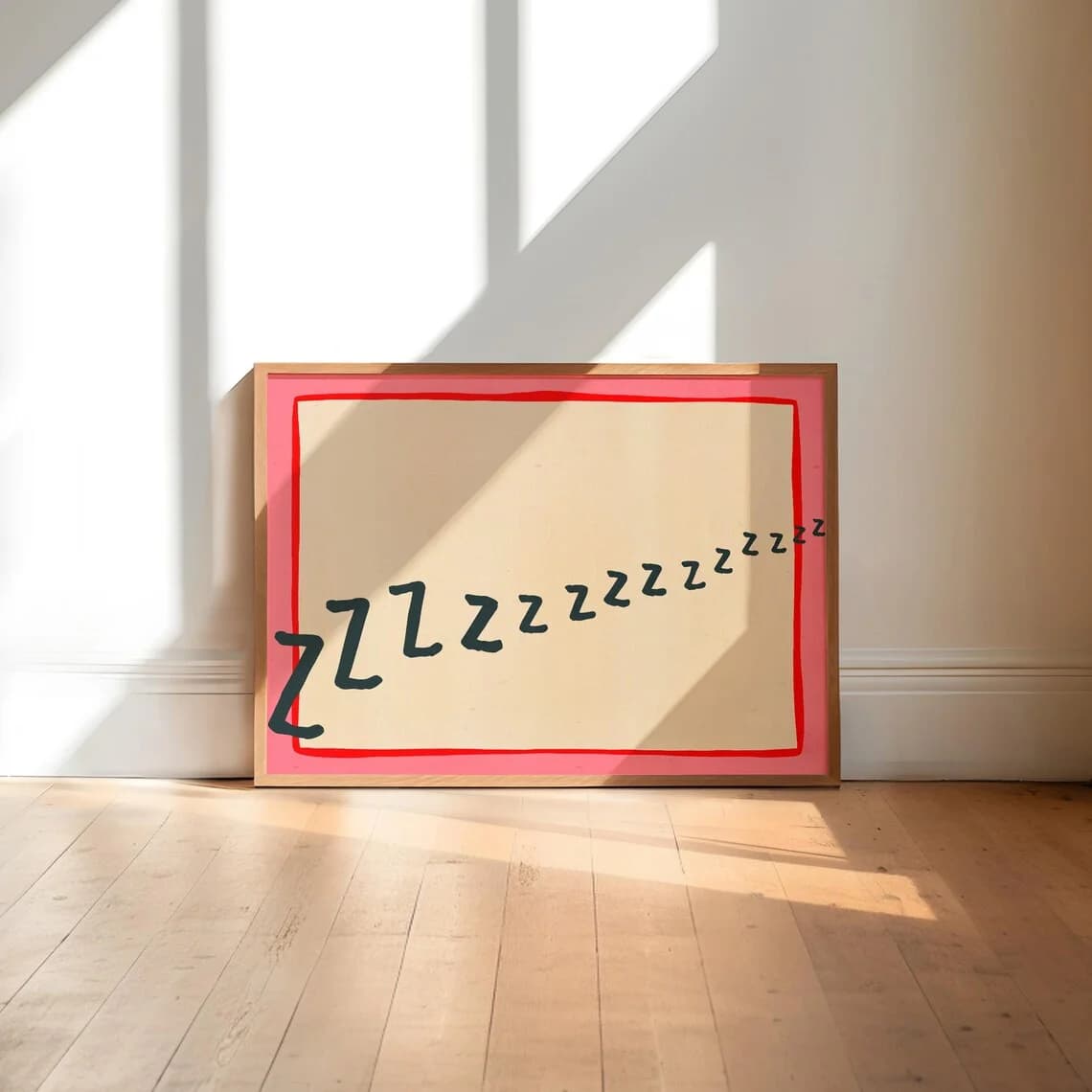Stampa su tela moderna e divertente con citazione sul sonno - "Non sto riposando, sto guardando" - Quadro su tela senza cornice per decorare camera da letto e soggiorno