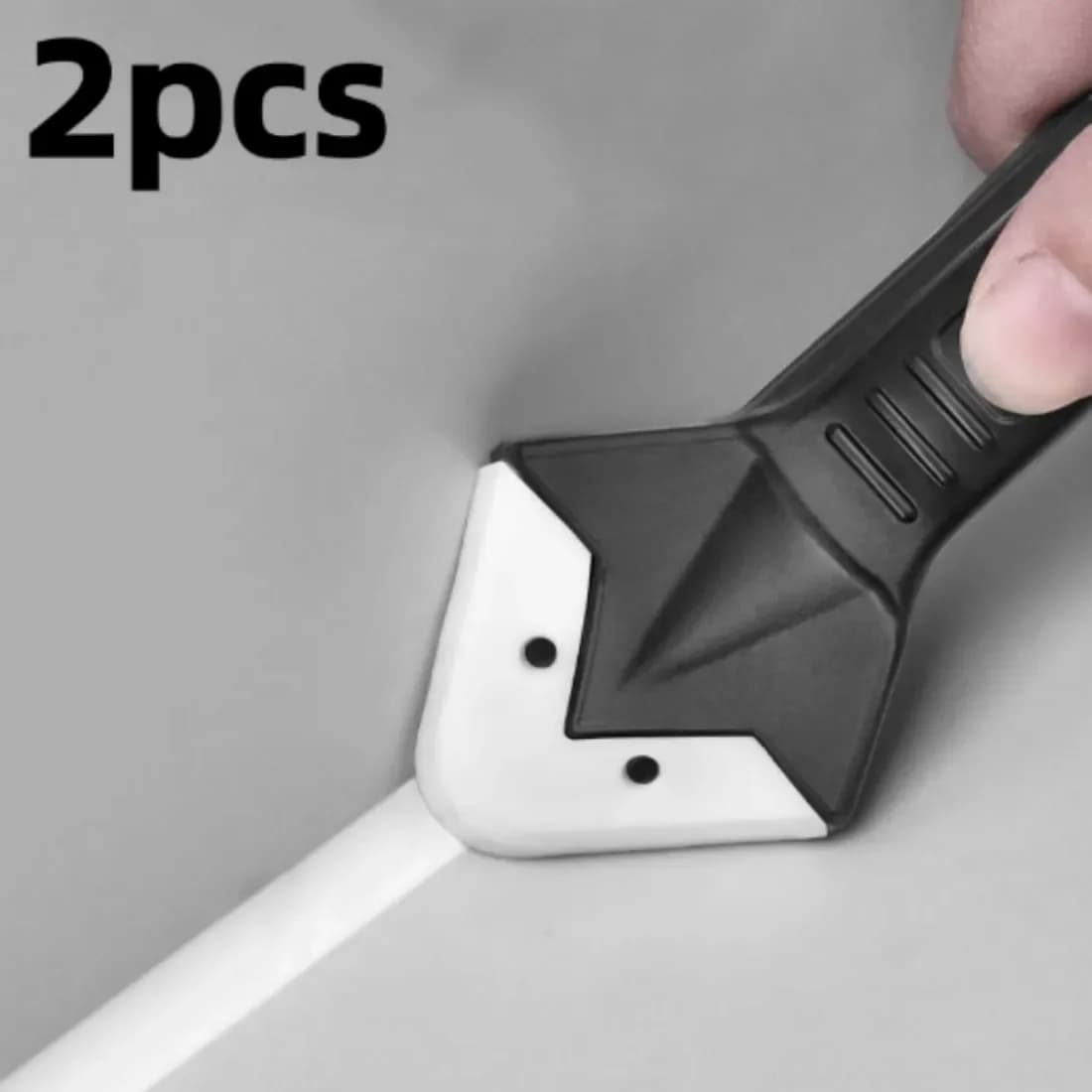 2 Set di Utensili per Sigillatura in Silicone 3-in-1 con Testine Sostituibili, per Sigillare, Pulire e Applicare Stucco, Essenziale per Riparazioni Domestiche