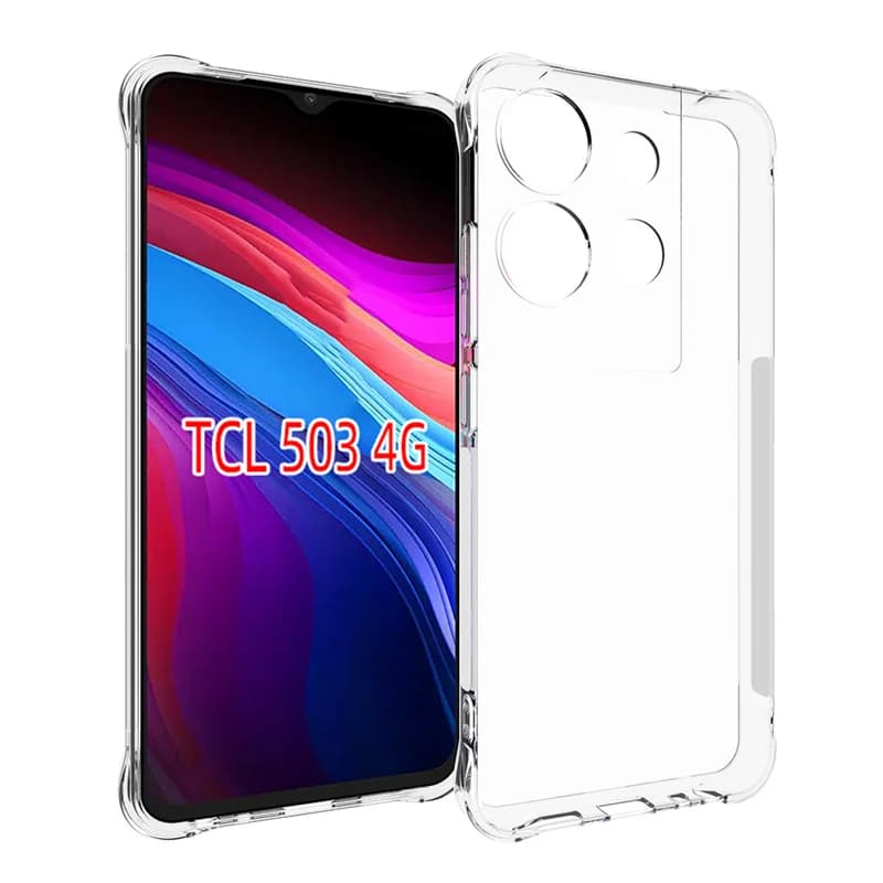 TCL 503 T442M T442A T442J Custodia con cuscino d'aria antiurto Airbag Custodia morbida in silicone TPU per TCL 503 TCL503 4G 2024