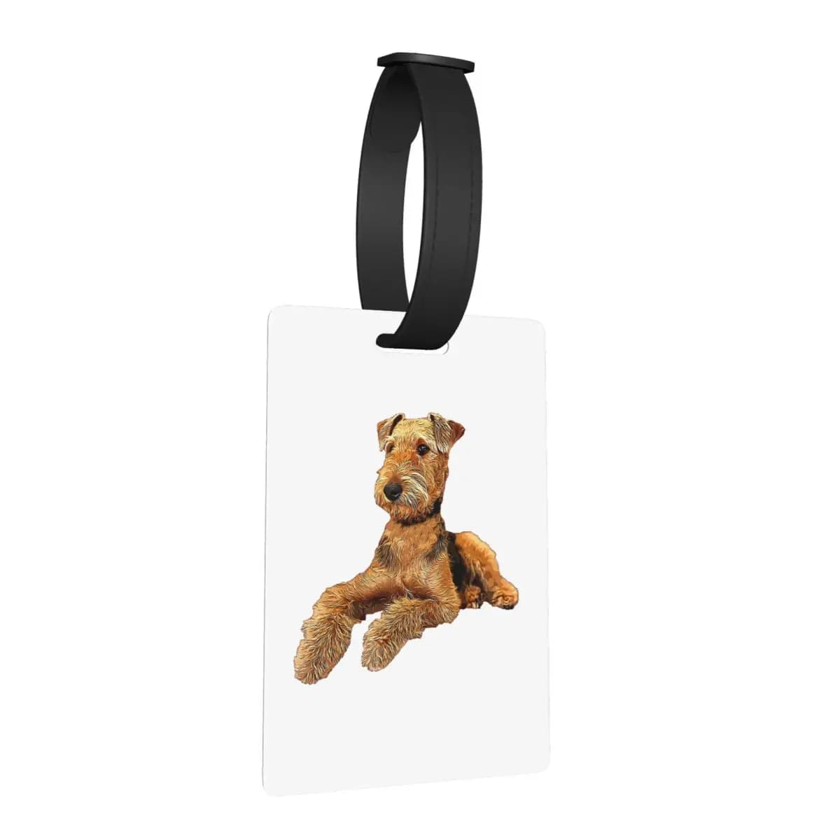 Etichette per bagagli con bellissimo cane Airedale Terrier, accessori per valigie, etichetta per bagaglio da viaggio, porta etichette, identificativo, nome, indirizzo