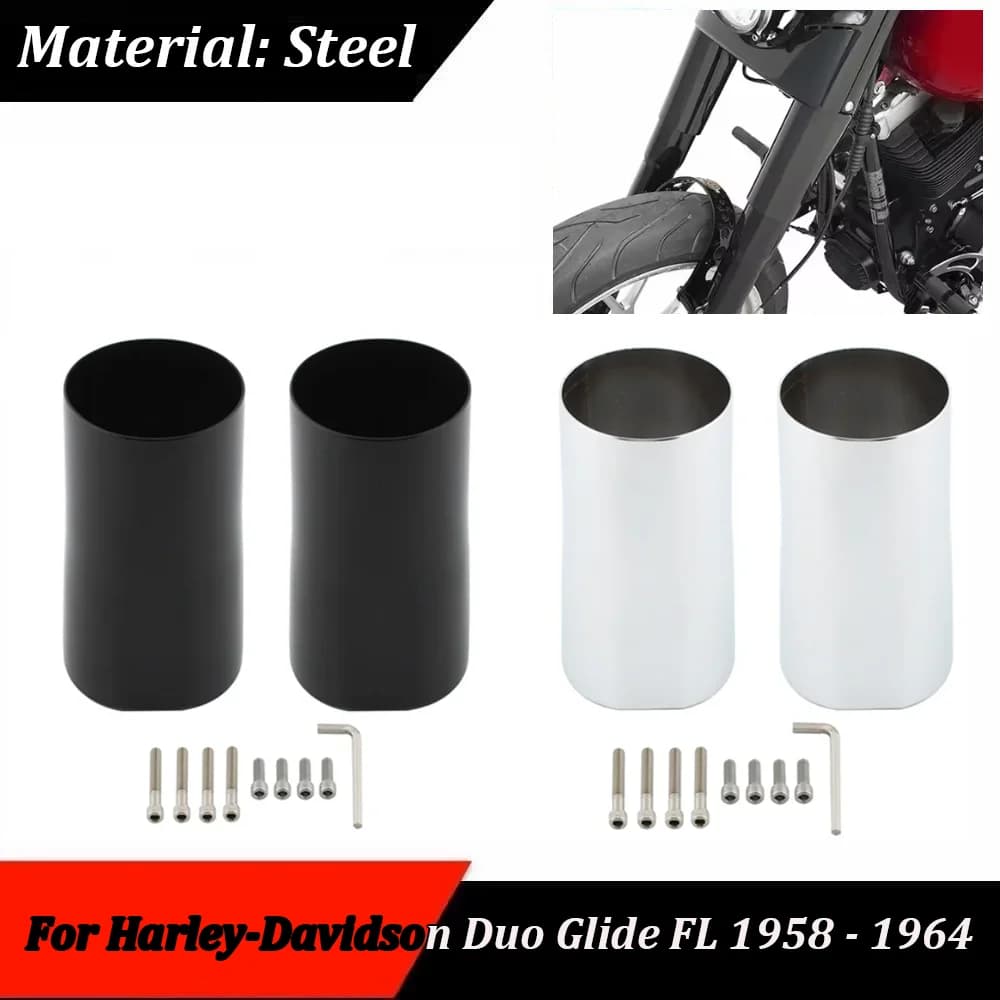 Motorcycle Front Fork Slider Protective Covers For Harley-Davidson 1200 Electra Glide FLH 15th Anniversary Fat Boy FLSTF 2005