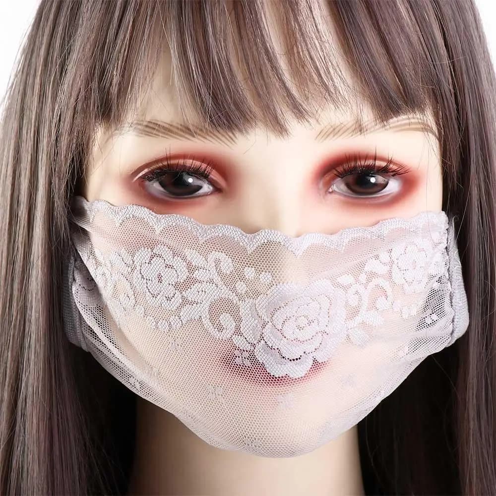 Breathable Sports Elastic Fishing Hiking Mask For Women Hanging Ear Outdoor Face Cover Face Shield Lace Mask Sunscreen Mask