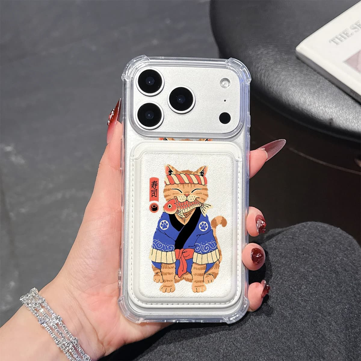 Sushi Pop Phone Case For iPhone 17 16 15 14 13 Pro Max Plus Wallet Pocket Transparent Soft TPU for Magnetic Phone Case