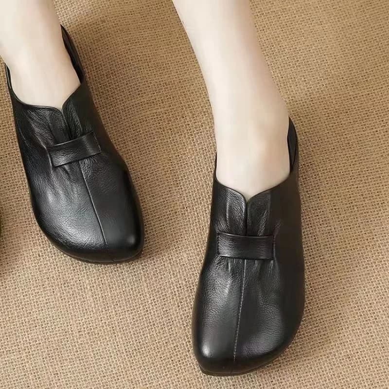2025 Mocassini in pelle premium da donna - Scarpe da ufficio slip-on stile britannico Scarpe comode da passeggio per le madri