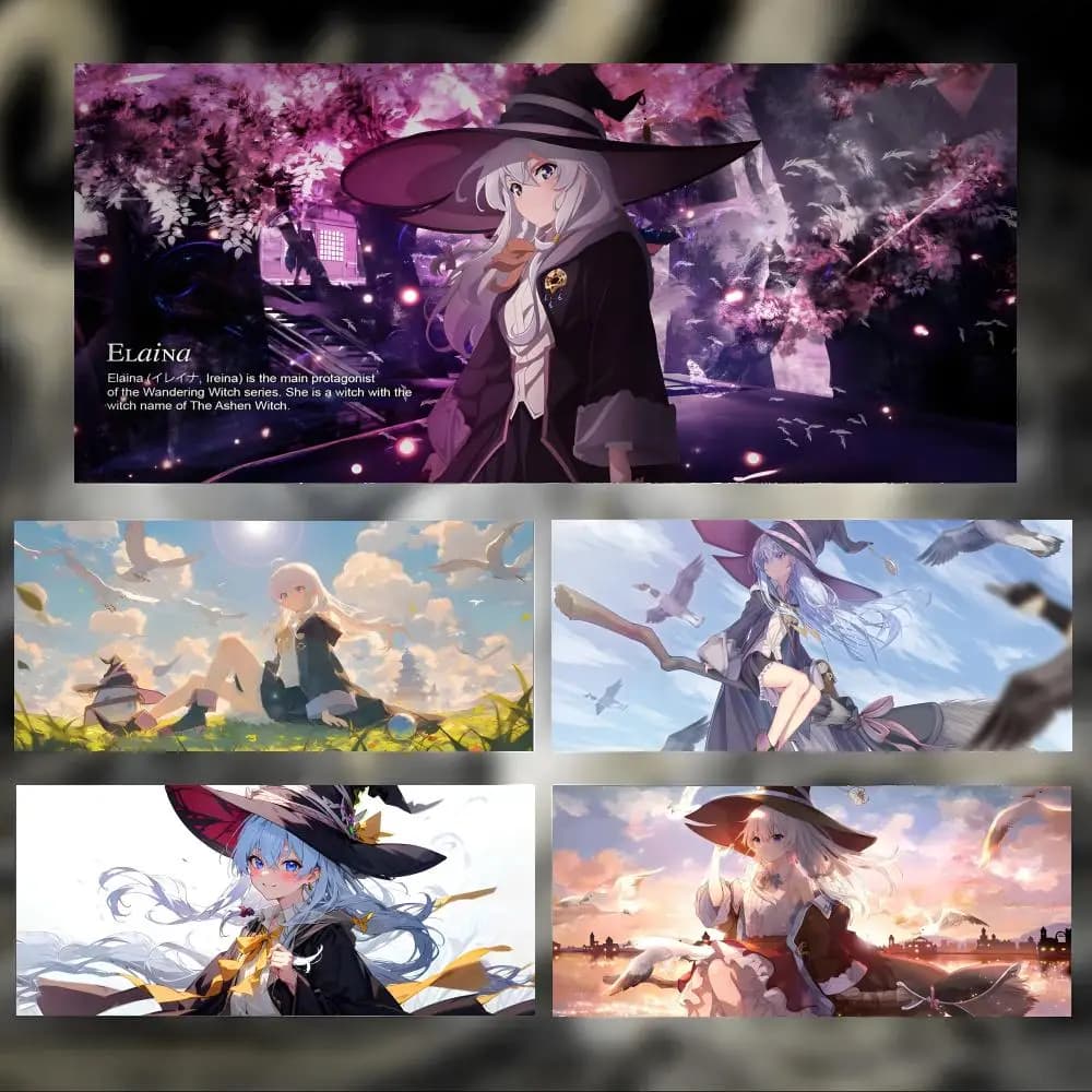Tappetino per mouse Anime Healing W-Wandering Witch, grande e spesso, con bordi cuciti, tappetino da gioco per PC