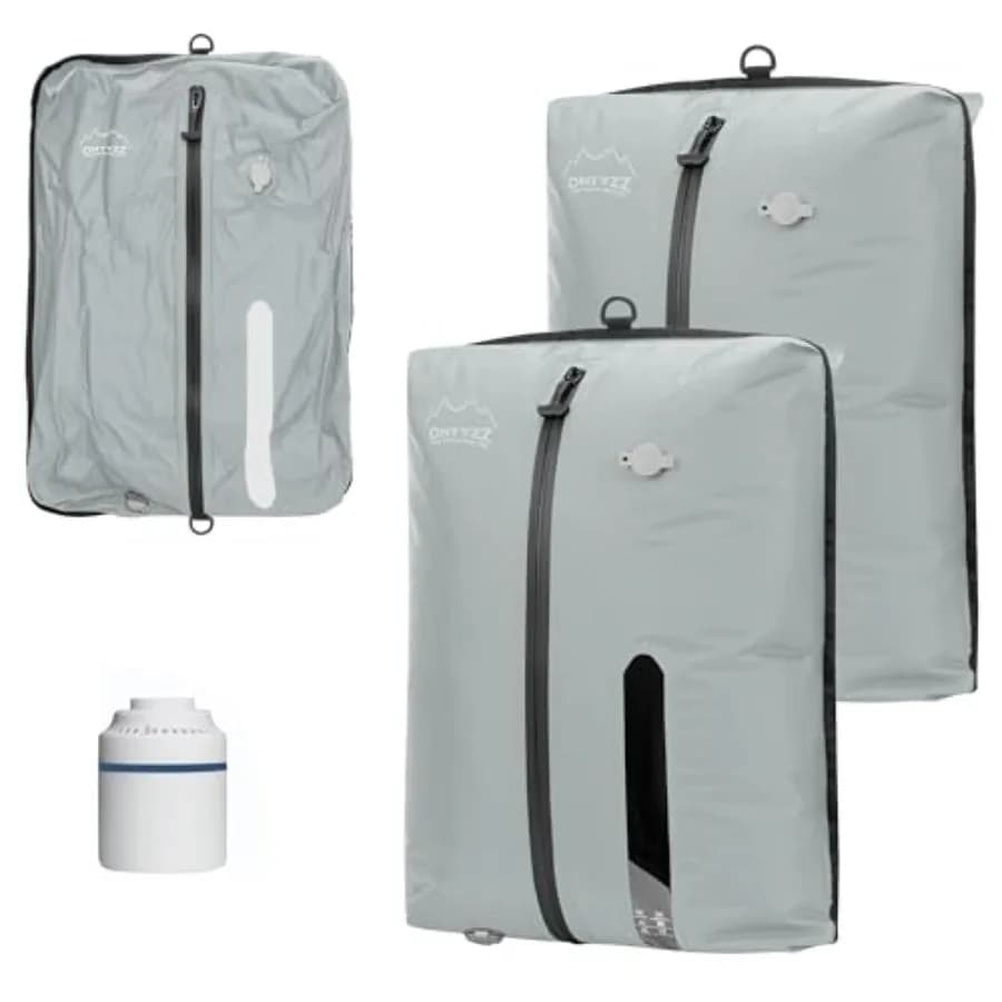 Sacchetti Sottovuoto per Viaggi, Riutilizzabili, Impermeabili IPX8, Salvaspazio per Bagagli/Campeggio/Deposito Domestico