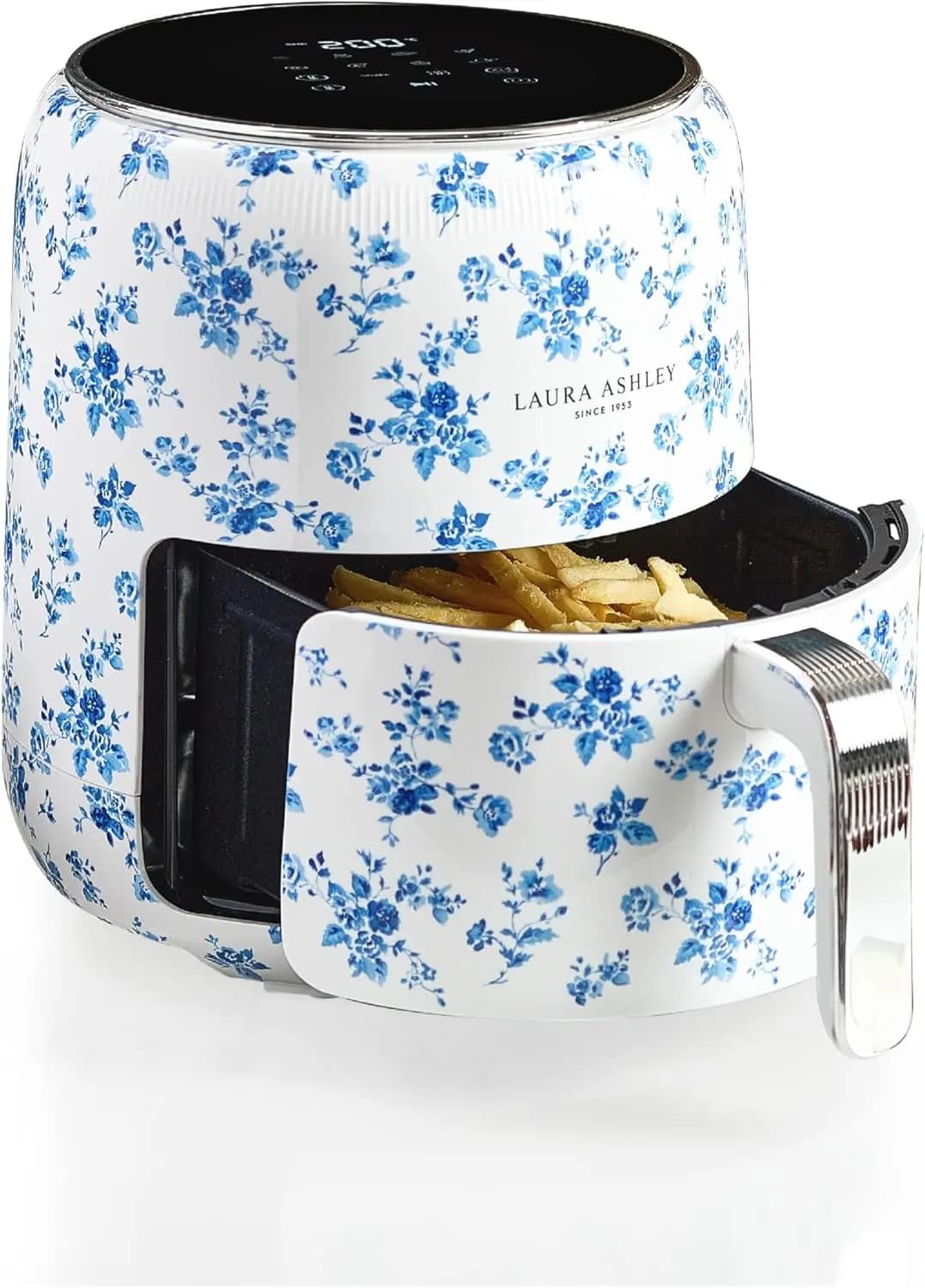 9-in-1 4.75-Quart Large Air Fryer with China Rose Floral Design | Compact Airfryer Using Rapid Air Technology for Healthy, Energ