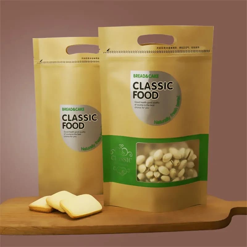 50 sacchetti per imballaggio in plastica, biscotti al turrone, involucri per snack, confezione regalo autoadesiva per feste