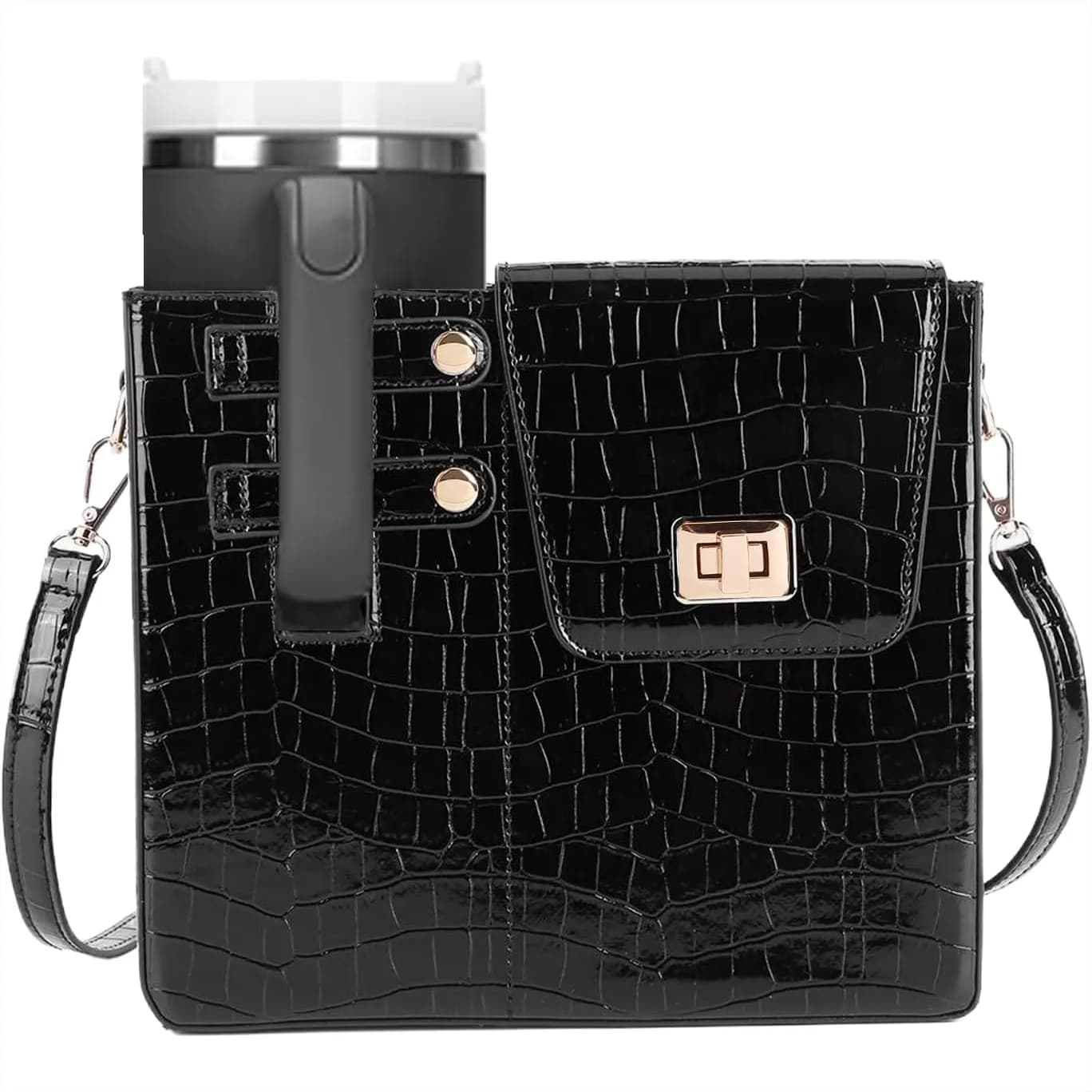 Borsa Portatile a Tracolla Portabicchieri per Stanley Tumbler - Borsa a Mani Libere per Esterni con Tracolla Regolabile, Resistente all'Acqua