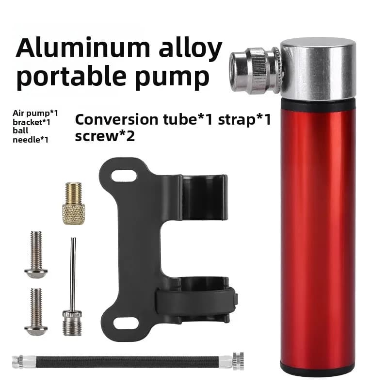 Mini pompa da bicicletta portatile in lega di alluminio bocca americana e francese accessori per la guida della pompa d'aria portatile universale