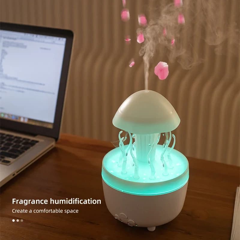 Macchina per aromaterapia con gocce d'acqua rotanti alle alghe Desktop domestico Diffusore di fragranze colorato Umidificatore Diffusore di oli essenziali
