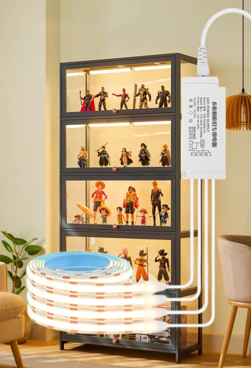 Sotto l'armadio collezione Display Led Strip Lights libreria armadio armadio autoadesivo COB LED lampada luce con sensore tattile