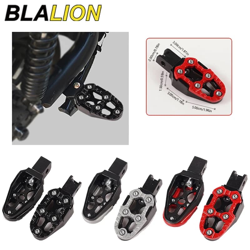 BLALION 1 paio di pedali poggiapiedi universali in lega di alluminio con angolo regolabile per moto scooter ATV e-bike poggiapiedi pedane