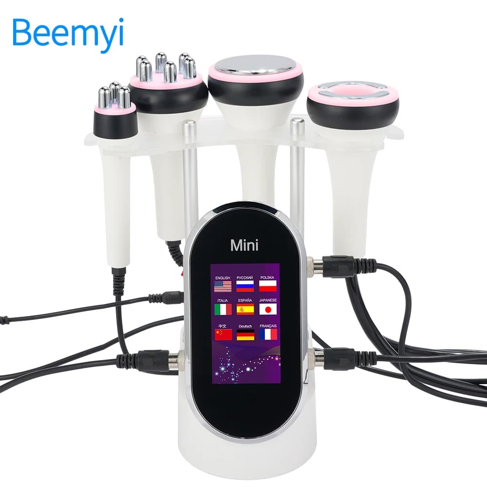 4-in-1 Ultrasonic Cavitation Slimming Machine 40Khz Facial Massager Skin Tightening Face Lifting Vacuum Suction Beauty Device