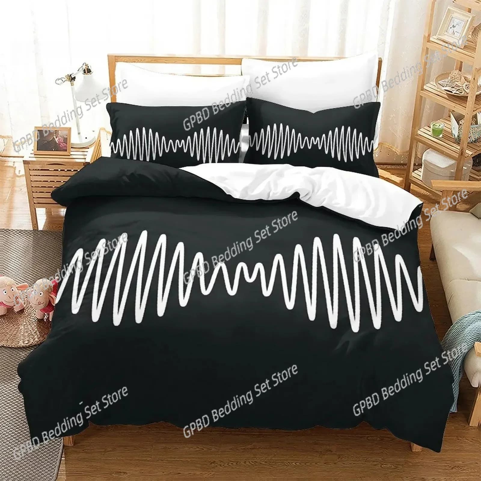 Set biancheria da letto Fashion Arctic Monkeys per camera da letto Copriletti morbidi e moderni Comodi copripiumino per bambini Copripiumino e federa