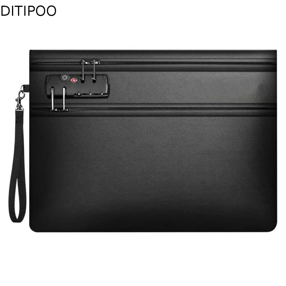 Lockable Fireproof Document Bag Waterproof Heat-resistant Safety File Folder Dustproof Large Capacity Important File Storage Bag
