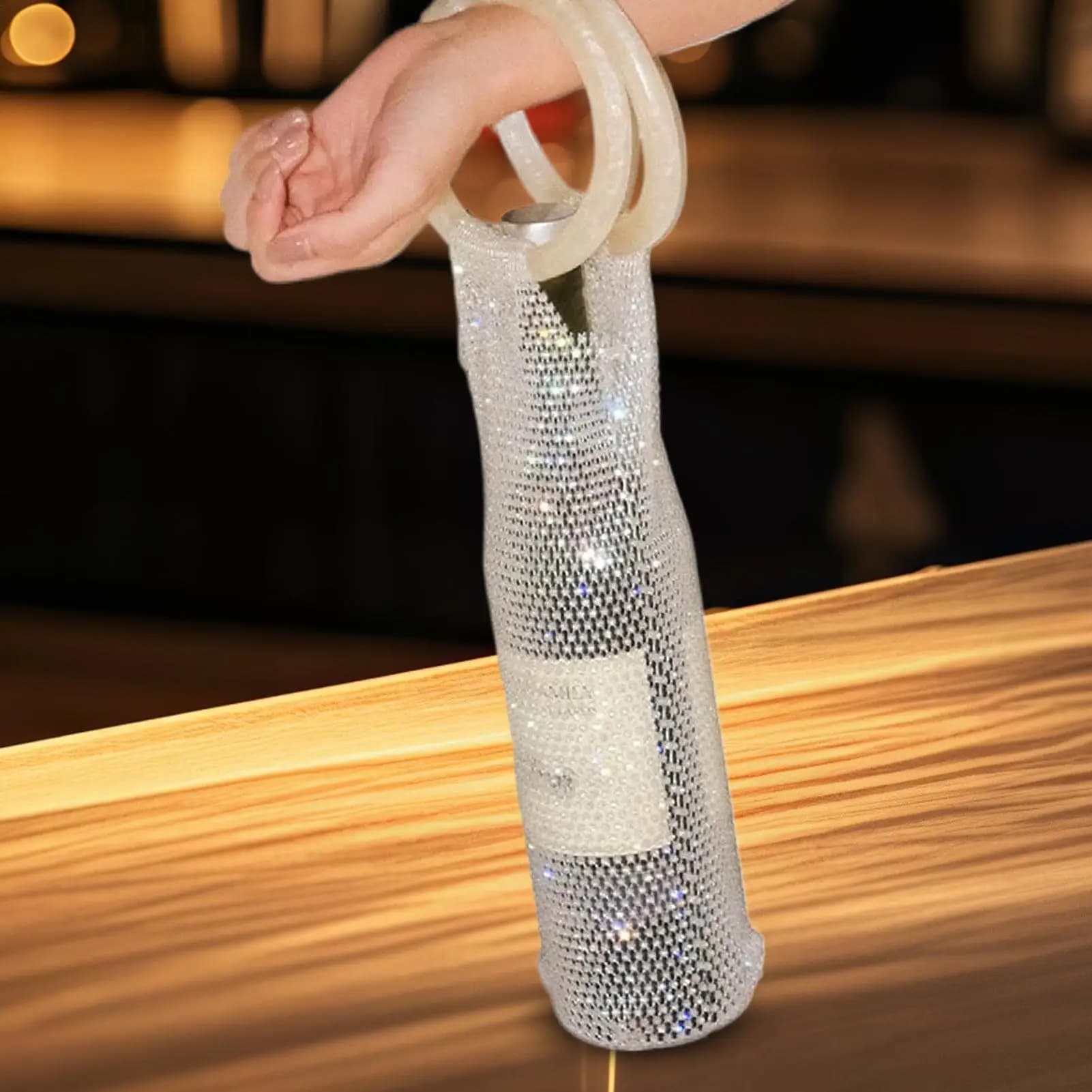 Wine Bag Handmade Wine Bag Marble Resin Handle Water Bottle Practical Bags for Insulating Cups