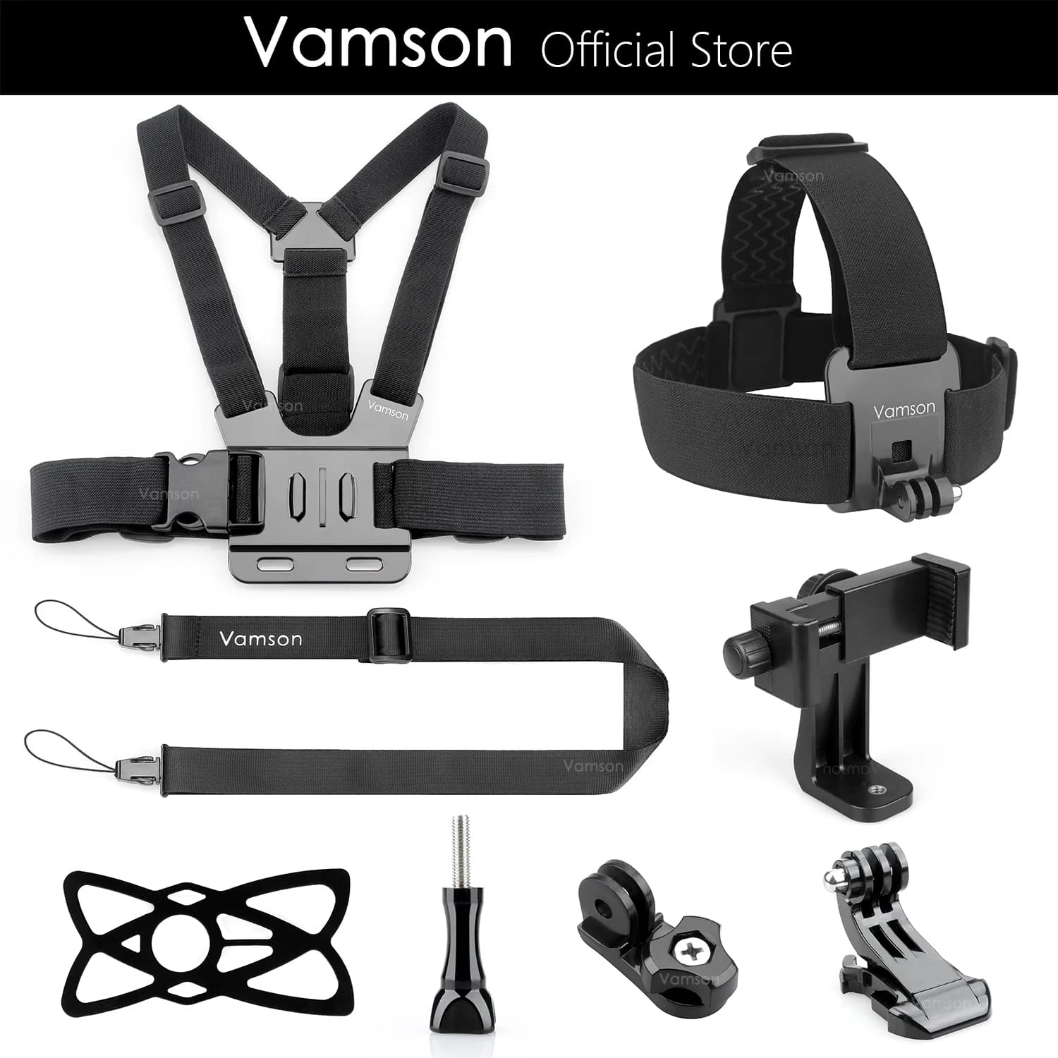 Vamson Chest Belt Headband for Insta360 X3 One X2 Action Camera Support for GoPro Hero 11 10 9 8 7 6 DJI Osmo Accessories