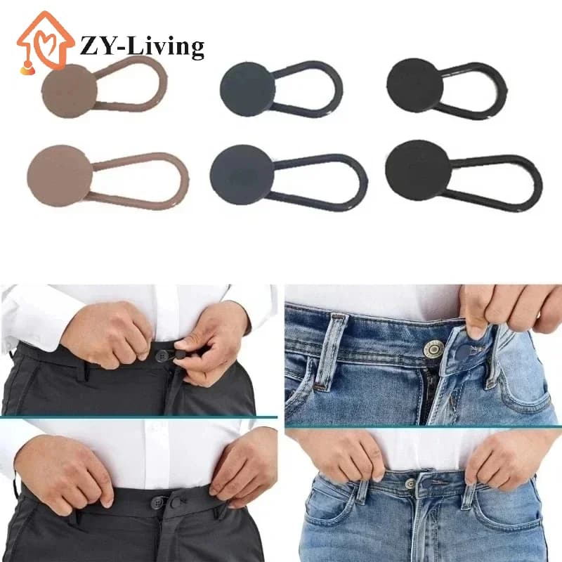 Pants Extender Buttons Flexible Waist Extenders For Black Jeans Pants Pregnancy Trousers Skirt Lengthen Rubber Button