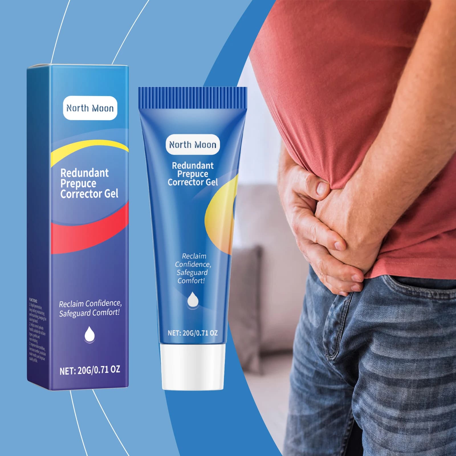 Men's Repair Gel - Herbal Infused Formula, Gentle Soothing & Nourishing, Daily Skin Repair & Long-Lasting Moisturizing Care