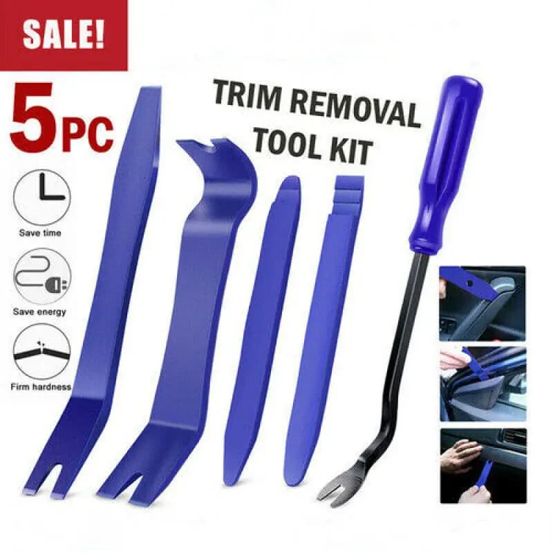 Kit di strumenti per la rimozione del rivestimento dell'auto Set Rivetti di fissaggio del pannello della porta Dispositivo di rimozione del paraurti Strumenti di smontaggio del cruscotto automatico Manutenzione della riparazione dell'auto