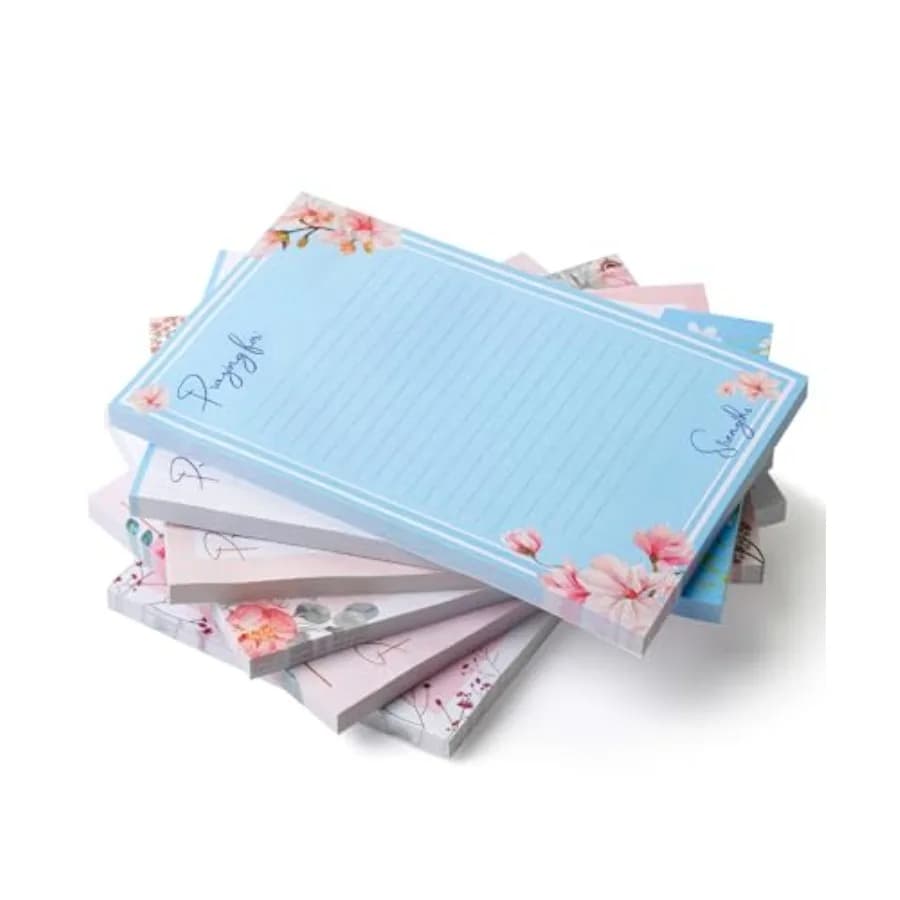 - Floral Lined Sticky Notes, 4" x 6", 6 Pads, 60 Sheets/Pad, Large Aesthetic Sticky Notes with Lines, Ruled Post Stickies, Memo