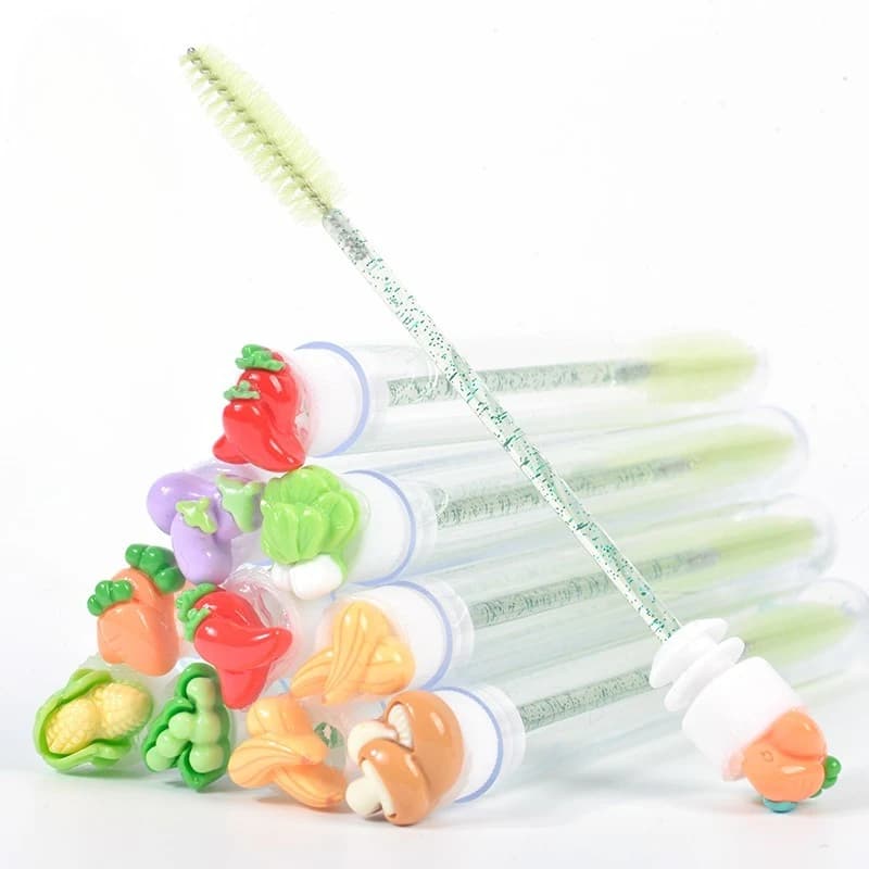 10 pcs/stile casual vegetable tube brush mascara women brush mascara reusable brush for eyelashes tube spools for extension eyelashes