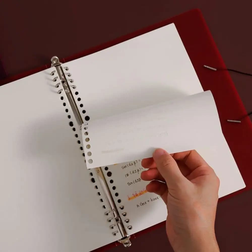 Inner Cover A5/B5/A4 Binder Cover 8 Hole Notebook Binder Loose Leaf Notebook Shell DIY Binder Transparent A4 File Folder Cover