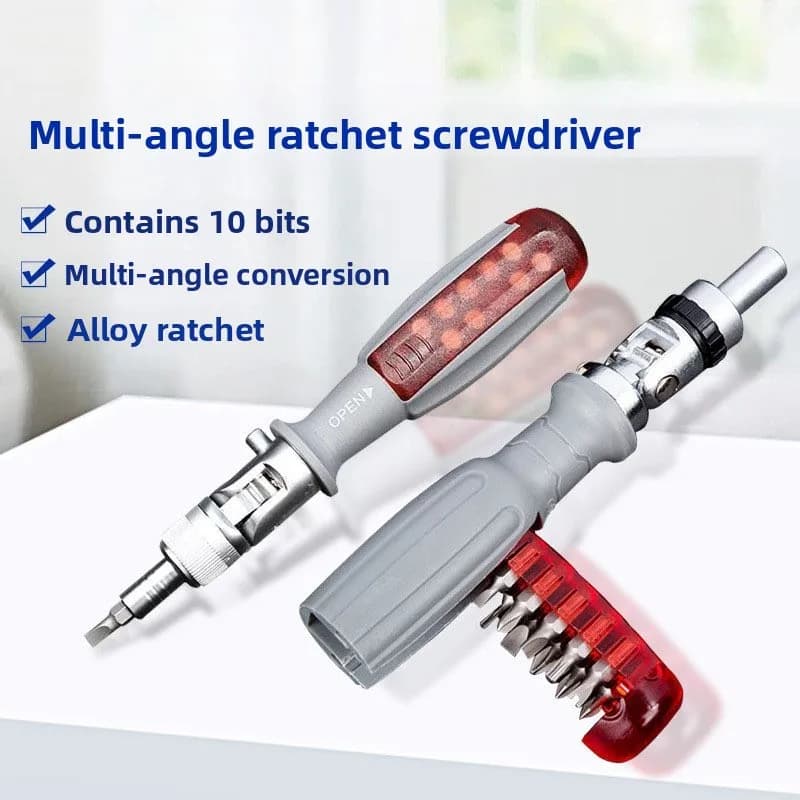 Set di Cacciaviti a Cricchetto Multi-Angolo con Punte Creative Phillips Torx Esagonali - Kit di Utensili Combinati