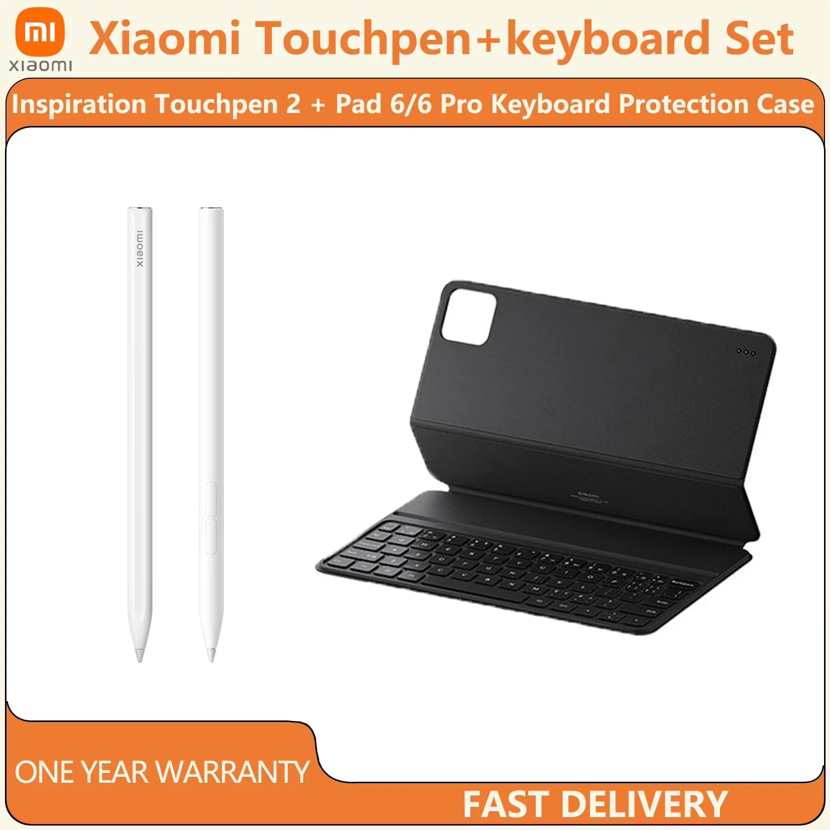 Custodia per tastiera originale Xiaomi Stylus Pen 2 nd Pad 6 / 6 Pro per tavoletta da disegno e set di penne con tastiera magnetica serie 6