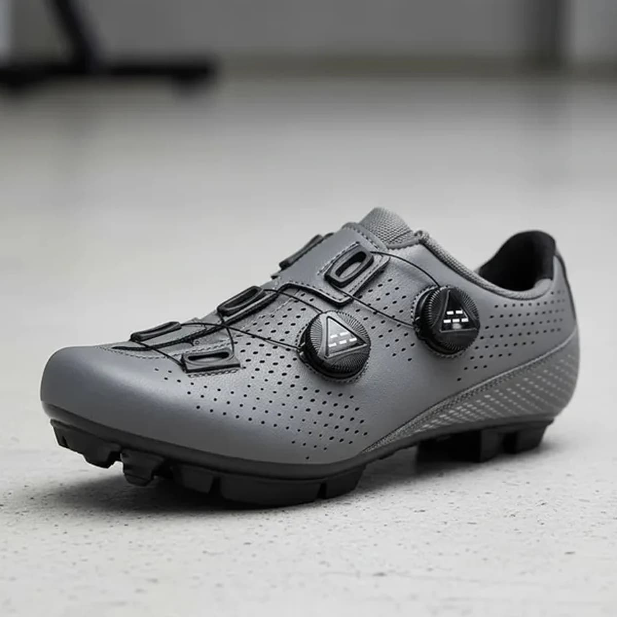 Scarpe da ciclismo MTB per uomo, per bici da corsa e mountain bike, con attacco per pedali piatti e tacchette, per uso indoor e outdoor.