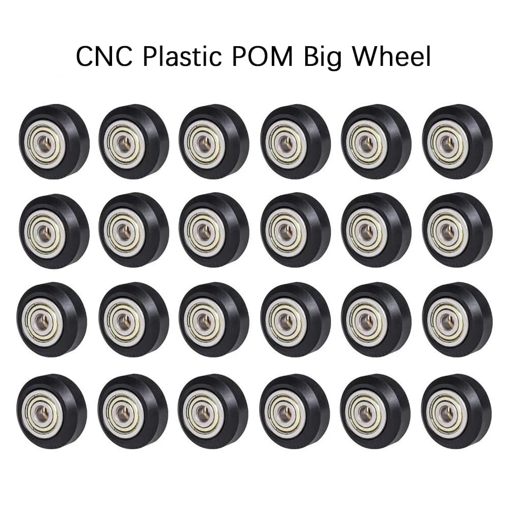 1/5/10/24PCS CNC Plastic POM Large Wheel With Bearing Tensioner V-Slot Profile Aluminum Perlin Pulley For Laser Engraving 3D Printer