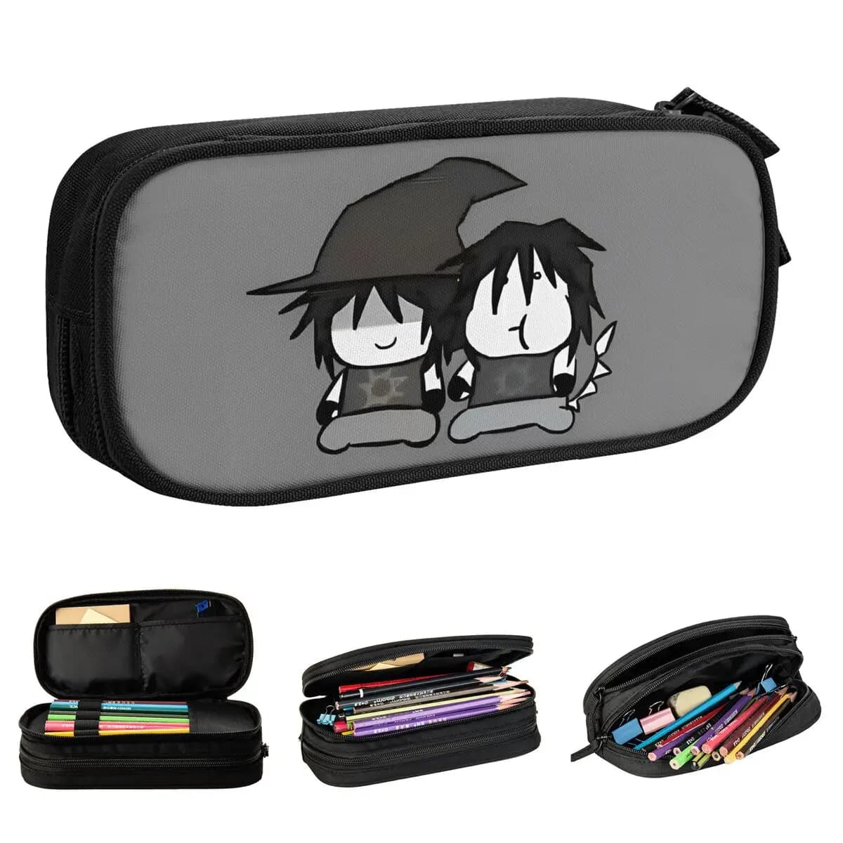 Simpatici astucci per matite anime Azuretime Azure Two Time Game Astucci per penne per bambini Borsa grande per studenti Cancelleria scolastica con cerniera