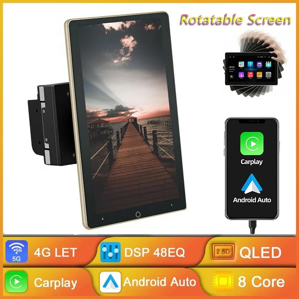 Rotazione manuale 10.1 "Android 13.0 4GB + 64GB lettore multimediale per auto 2 din Radio 2Din DVD per Toyota Kia Nissan LADA VW FORD
