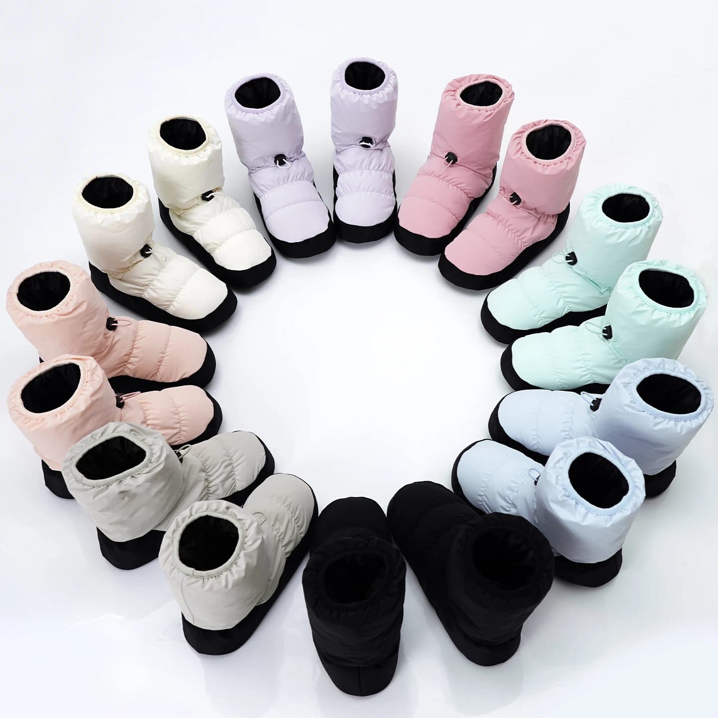 Stivali da ballo Scarpe Pantofole da balletto Donna Stivaletti riscaldanti impermeabili per ballerina per adulti Scarpe elastiche Stivaletti antiscivolo per ragazze