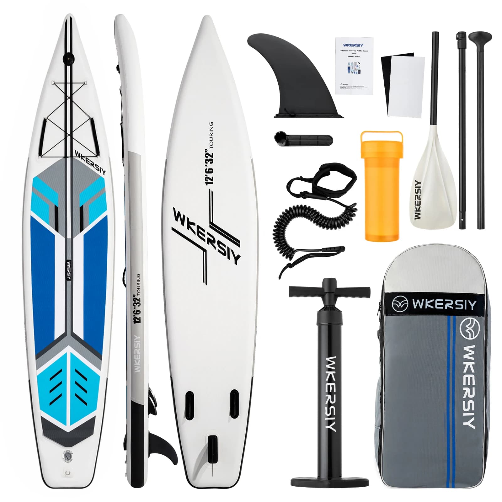 tavola da surf gonfiabile paddleboard 380 cm SUP 12'6 paddle board da crociera ISUP con accessori stand up paddle board