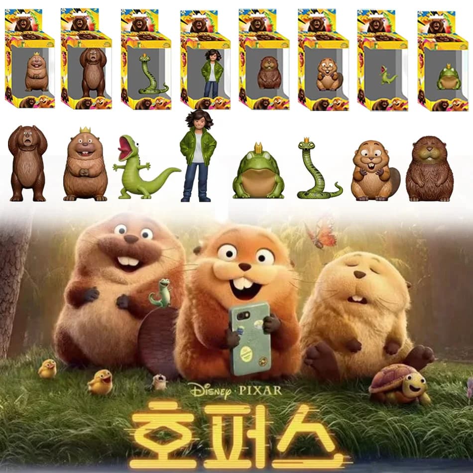 8 Pezzi Disney Anime Hoppers Lizard Mabel/King George/Mayor Jerry Simpatiche e Divertenti Action Figure Modellini Giocattolo Regalo per Bambini