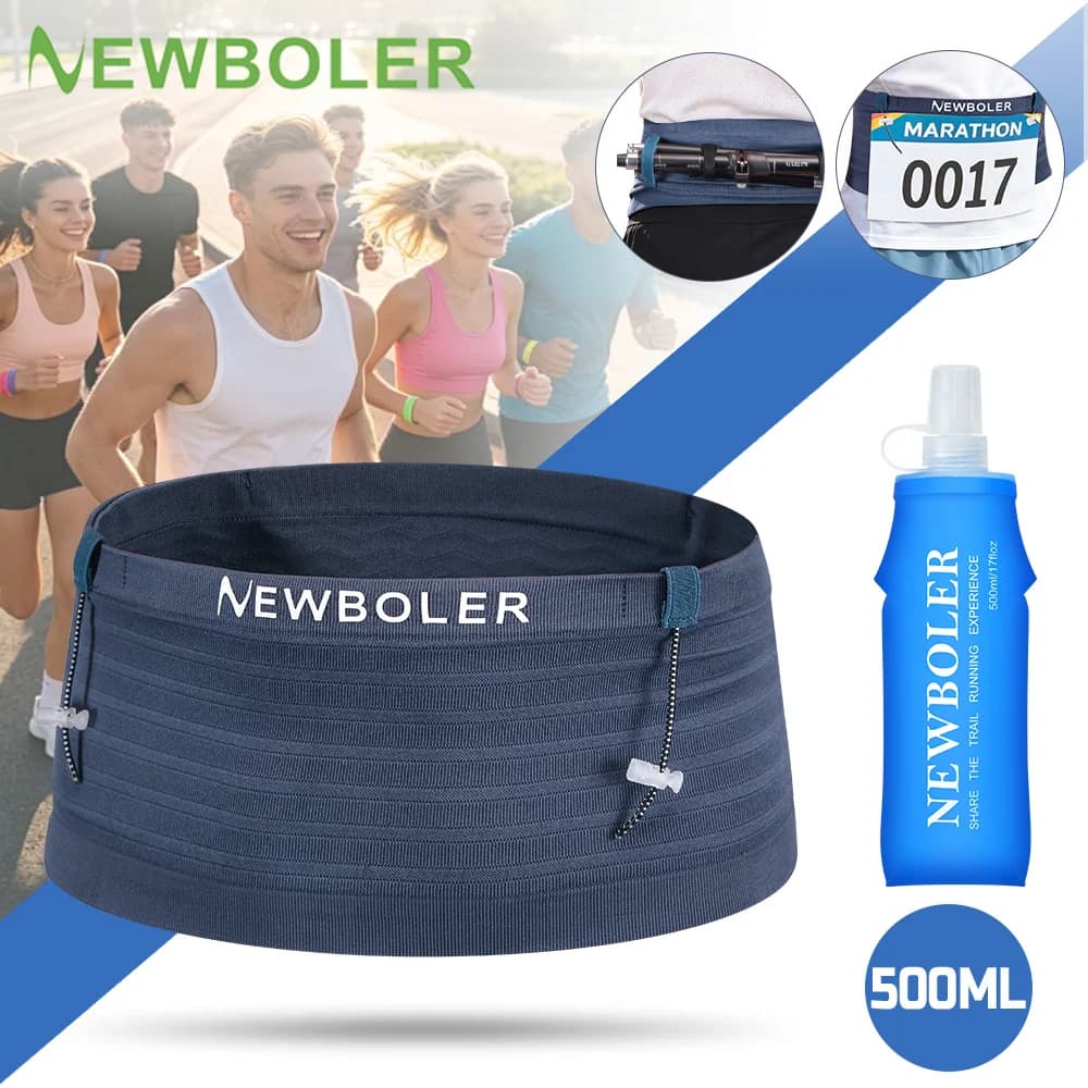 NEWBOLER Elastic Sports Waist Bag Pack Lightweight Running Race Number Belt For Triathlon Marathon Cycling Mountaineering Bag