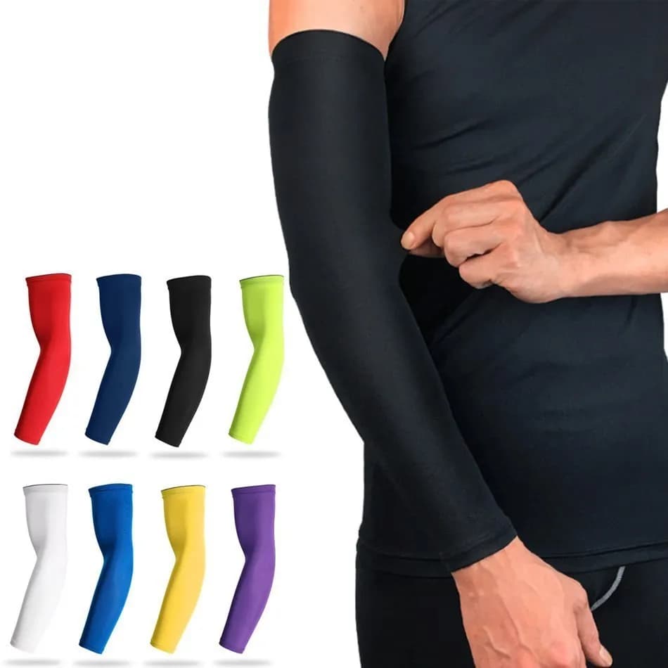WOSWEIR sport arm compression sleeve basketball cycling warmer summer running UV protection volleyball bands for solar protection
