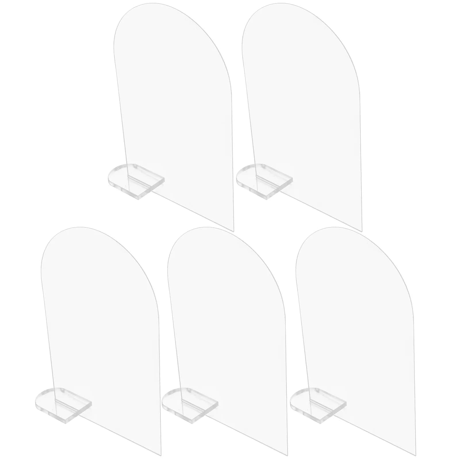 5 Set di Segnaposto in Acrilico Trasparente, Porta Numeri da Tavolo per Matrimoni, Etichette per Assegnazione Posti, per Feste e Banchetti