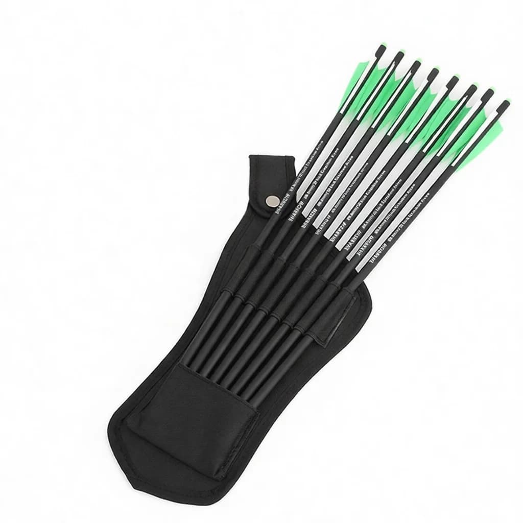 Archery Arrow Quiver Storage Bag Traditional PU Leather Hip Holder For Recurve Bow Hunting Target Shooting Equipment Gear