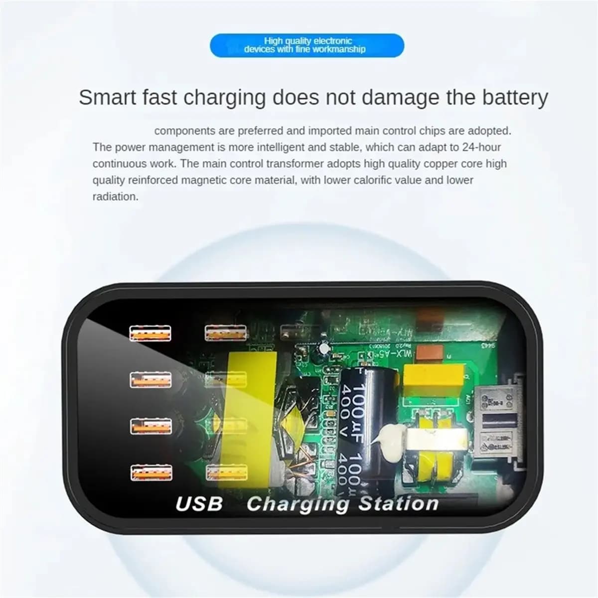FLASH SALE-US Plug 100W 20A 20 Ports USB Charging Station Fast Phone Charge HUB Charger Stand Desktop Chargers