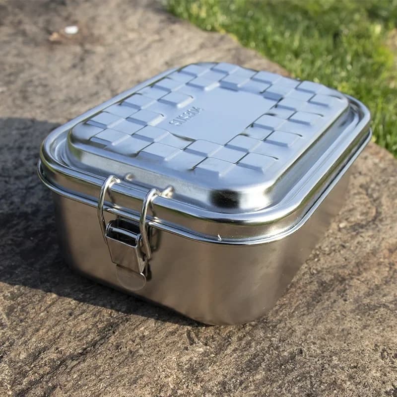 800ml Lunch Box da campeggio Stoviglie in acciaio inossidabile 304 Sigillato Isolamento Cucina Bento Box Picnic all'aperto Contenitore per alimenti Utensili
