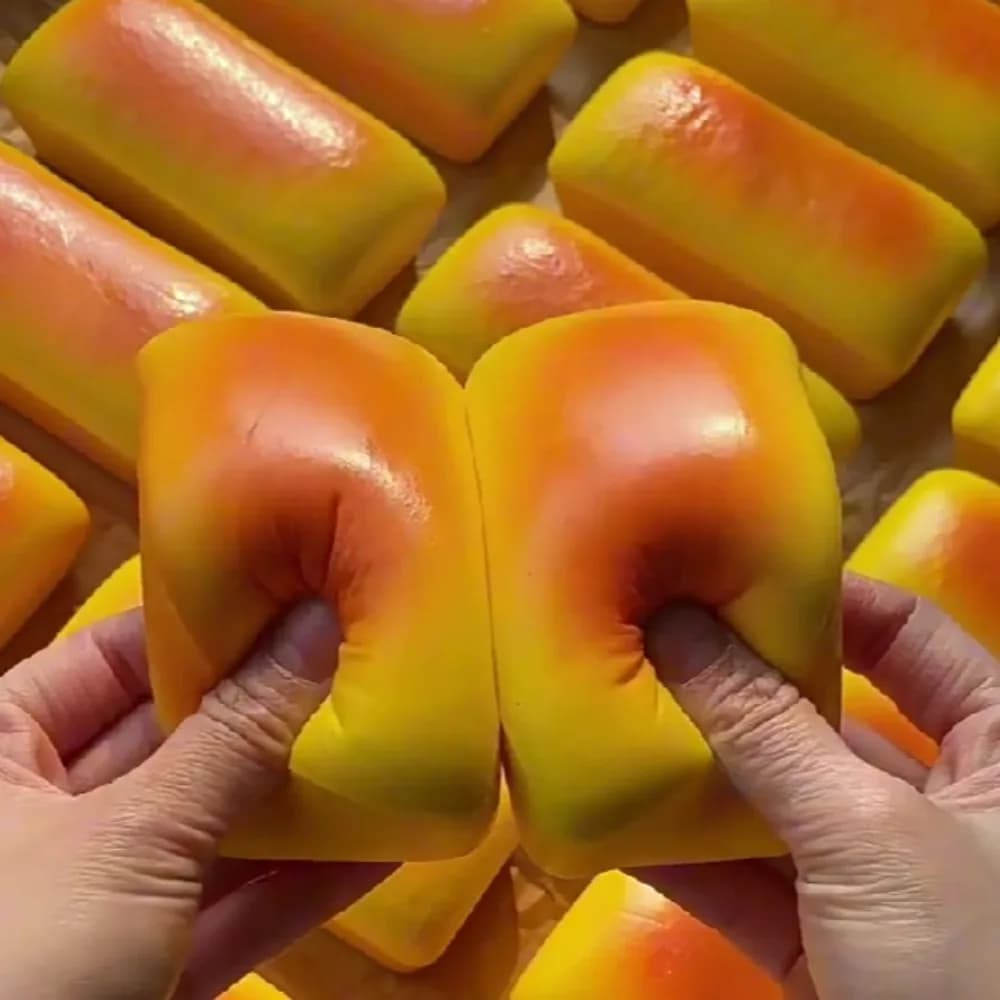Squishy simulato pane lungo spremere giocattolo antistress lento aumento sensoriale agitarsi per l'ansia ADHD autismo regalo per bambini adulti