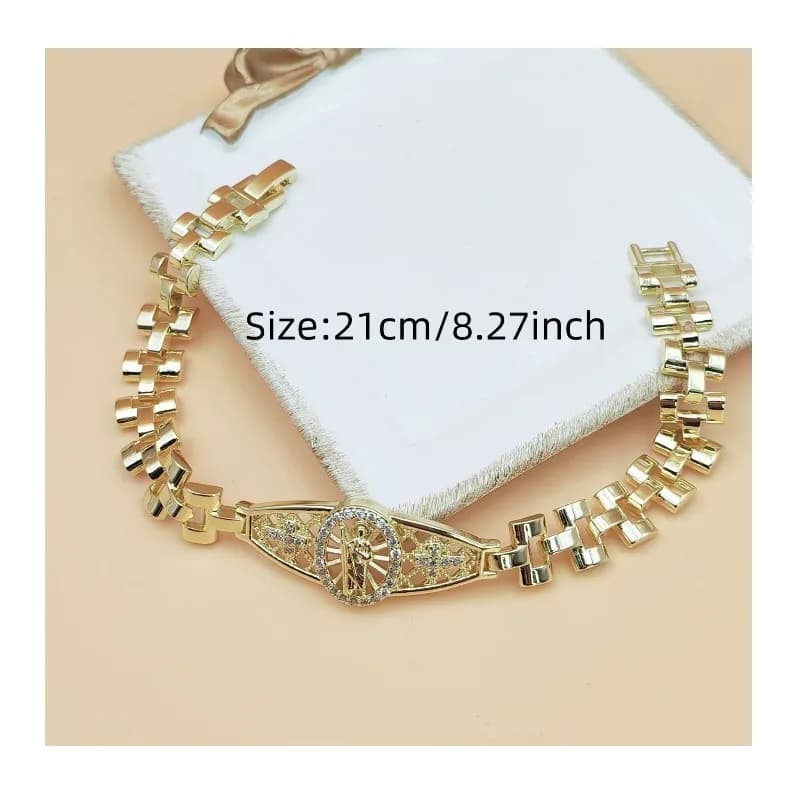 New Hollow Religious Jude Fashion Personality Watch Chain Buckle Chain Bracelet Female Geometric Wind Chain Fresh and Sweet