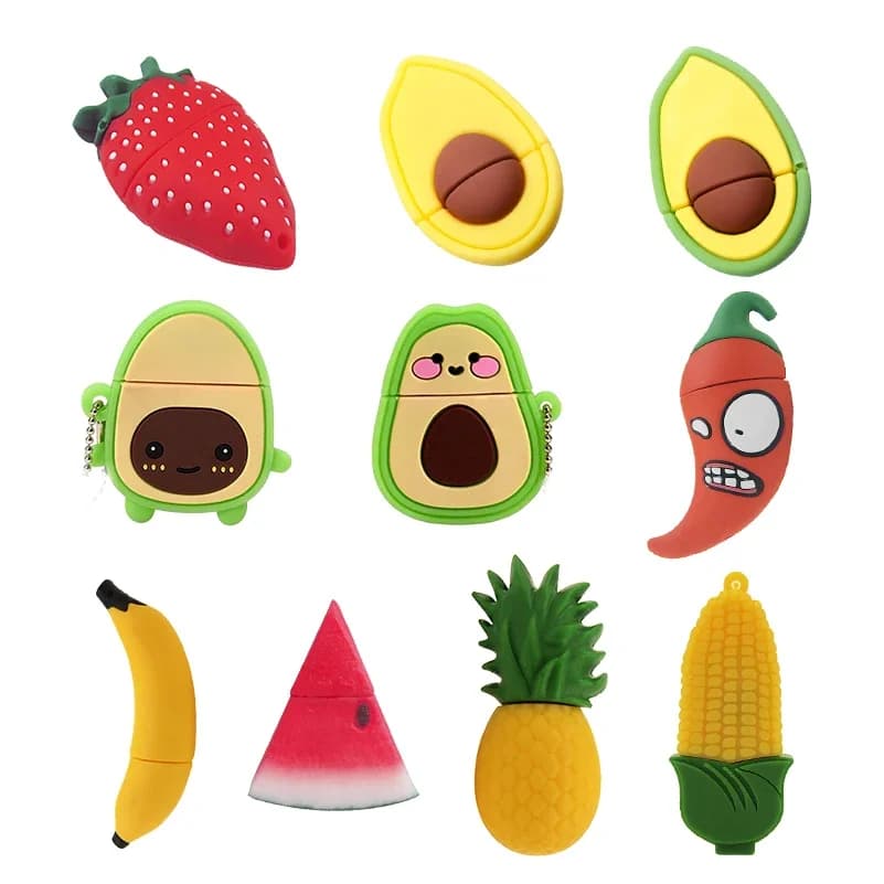 Cartoon Frutta Verdura Chiavetta USB Fragola Anguria Memory Stick Regalo creativo Pendrive 128GB 64GB 32GB 16GB 8GB 4GB